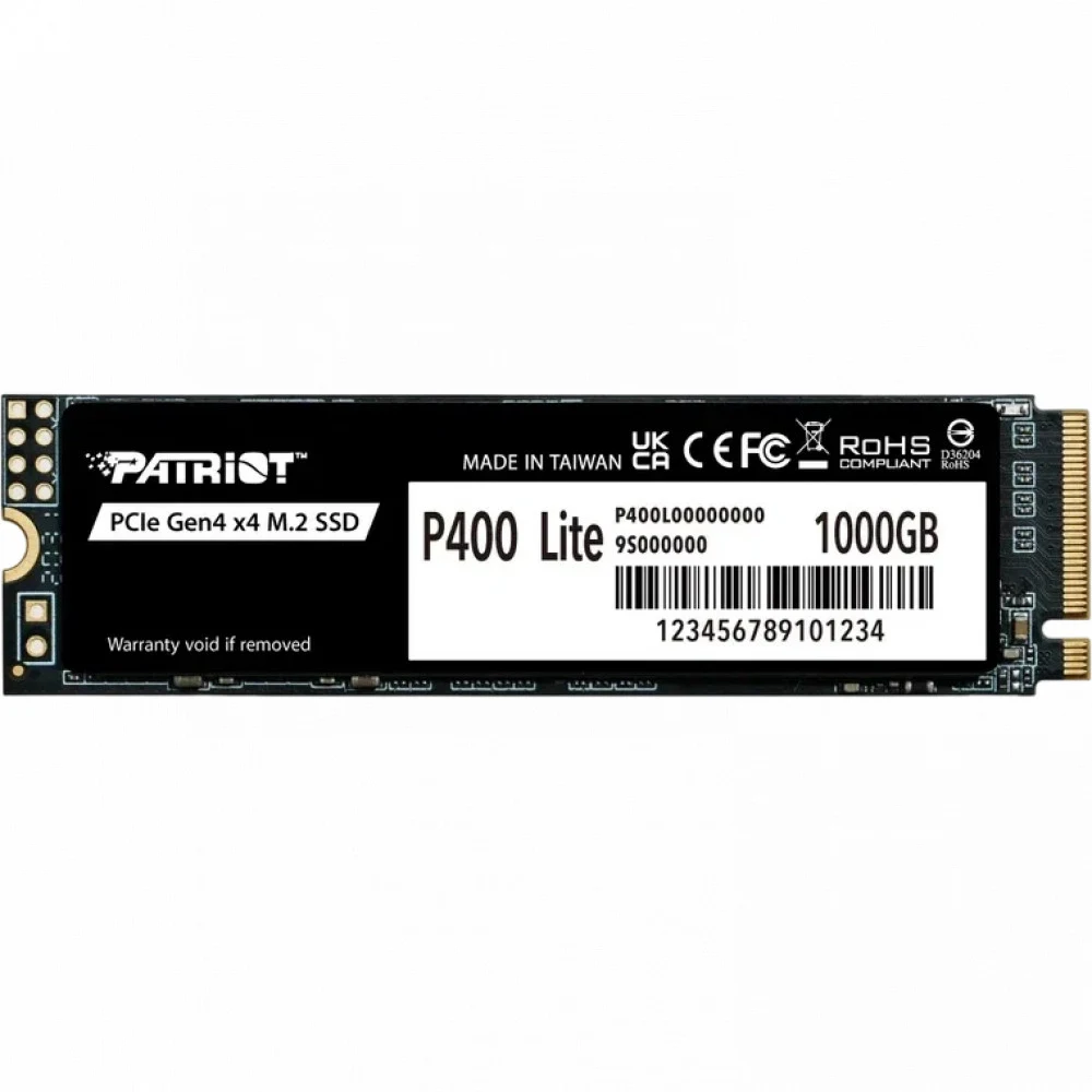 Твердотелльный накопитель Patriot SSD P400 Lite 1TB M.2 2280 NVMe PCle 4.0 x4 R3500/W2700 TBW 560TB 3D NAND with HS