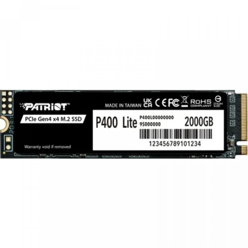 Твердотельный накопитель SSD 2 Tb M.2 PCI-E Patriot P400 Lite P400LP2KGM28H, R3500/W2700 P400LP2KGM28H