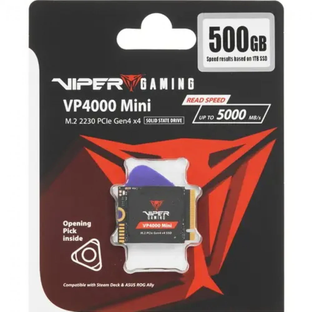 Твердотельный накопитель SSD M.2 2230 Viper 500Gb VP4000 Mini Series <VP4000M500GM23> (PCI-E 4.0 x4, up to 4700/1700MBs, 3D NAND, 110TBW, NVMe 1.4, 22х30mm)