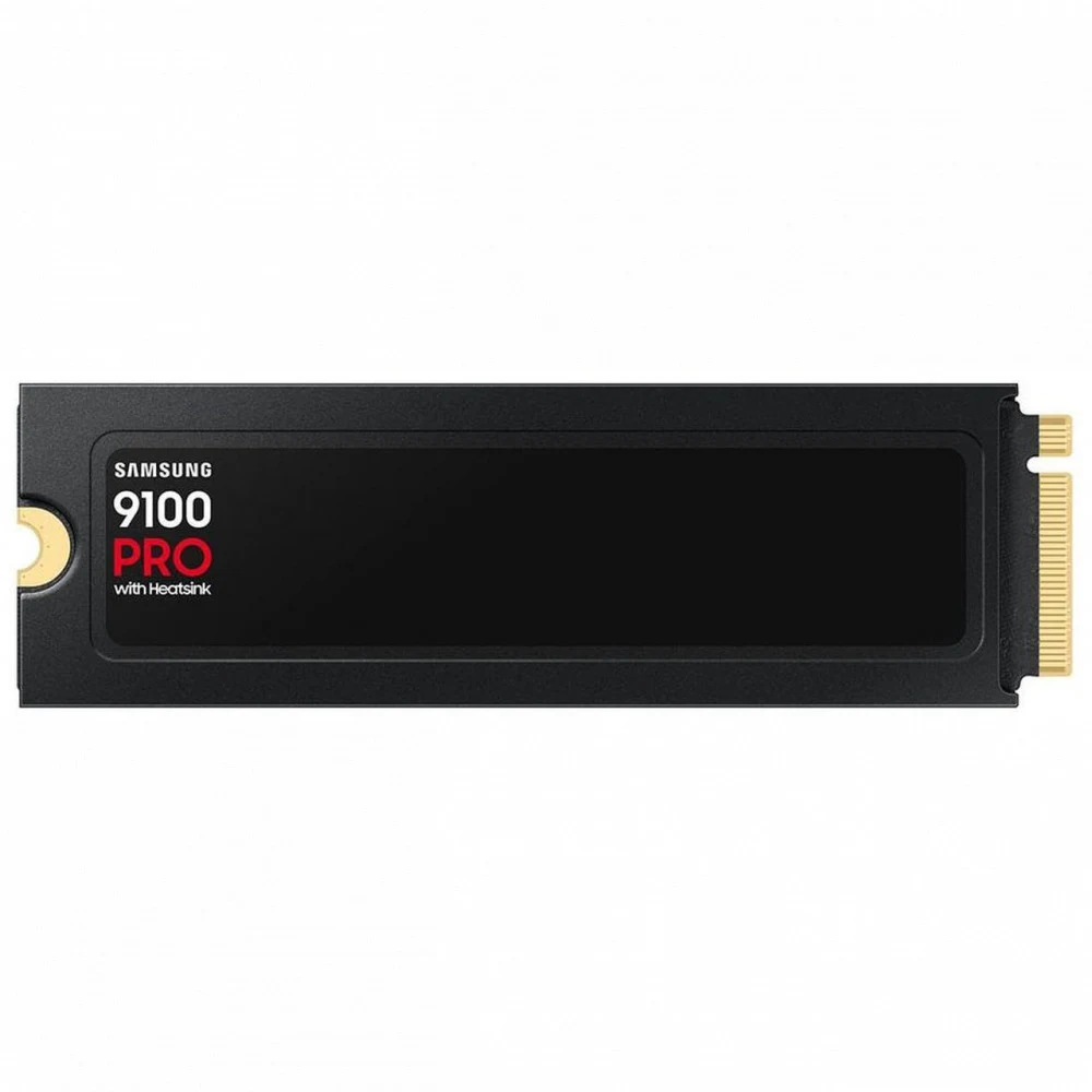 Твердотельный накопитель/ Samsung SSD 9100 PRO, 2000GB, M.2(22x80mm), NVMe 2.0, PCIe 5.0 x4, V-NAND TLC, R/W 14700/13400MB/s, IOPs 1 850 000/2 600 000, TBW 1200, DWPD 0.3, with Heatsink (12 мес.)