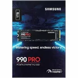 Твердотельные накопители/ Samsung SSD 990 PRO, 1TB, M.2(22x80mm), NVMe 2.0, PCIe 4.0 x4, V-NAND TLC, R/W 7450/6900MB/s, IOPs 1 200 000/1 550 000, TBW 600, DWPD 0.33 (12 мес.)