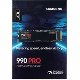 Твердотельные накопители/ Samsung SSD 990 PRO, 2TB, M.2(22x80mm), NVMe 2.0, PCIe 4.0 x4, V-NAND TLC, R/W 7450/6900MB/s, IOPs 1 400 000/1 550 000, TBW 1200, DWPD 0.33 (12 мес.)