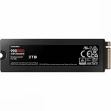 Samsung SSD 990 PRO, 2000GB, M.2(22x80mm), NVMe 2.0, PCIe 4.0 x4, V-NAND TLC, R/W 7450/6900MB/s, IOPs 1 400 000/1 550 000, DRAM buffer 2048MB, TBW 1200, DWPD 0.33, with Heatsink (12 мес.)