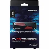 Samsung SSD 990 PRO, 2000GB, M.2(22x80mm), NVMe 2.0, PCIe 4.0 x4, V-NAND TLC, R/W 7450/6900MB/s, IOPs 1 400 000/1 550 000, DRAM buffer 2048MB, TBW 1200, DWPD 0.33, with Heatsink (12 мес.)
