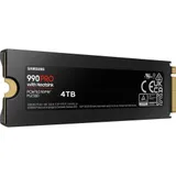 Samsung SSD 990 PRO, 4000GB, M.2(22x80mm), NVMe 2.0, PCIe 4.0 x4, V-NAND TLC, R/W 7450/6900MB/s, IOPs 1 400 000/1 550 000, DRAM buffer 4096MB, TBW 2400, DWPD 0.33, with Heatsink (12 мес.)