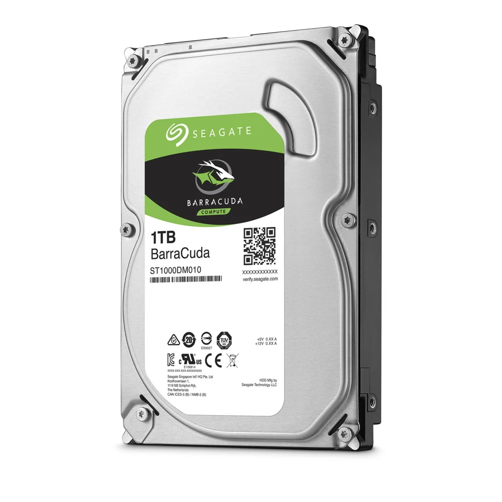 Жесткий диск Seagate BarraCuda 1TB SATA 3.5" 7200rpm 64Mb Интерфейс: (with NCQ) SATA 6Gb/s Особенности и работа Seagate AcuTrac™ Technology: Нет Поддержка скорости передачи данных SATA: (Gb/s) 6.0/3
