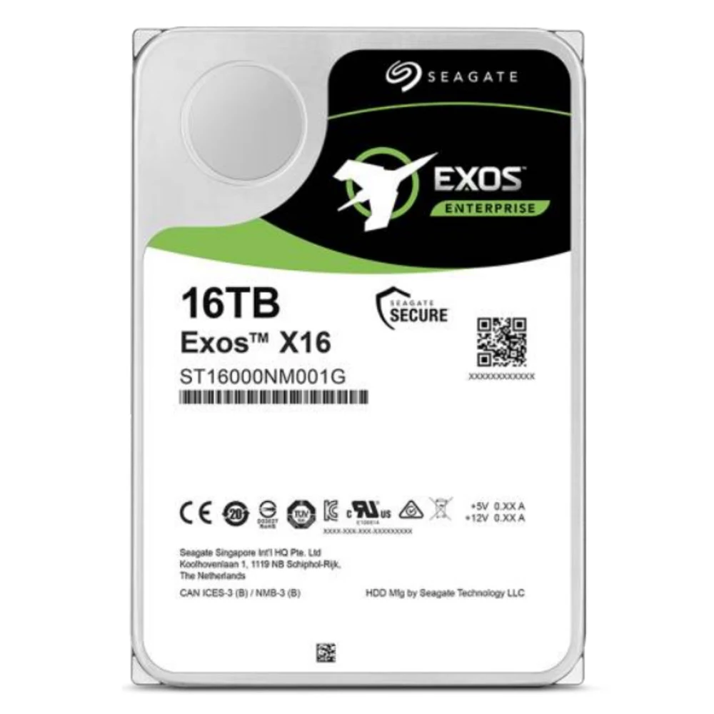 Жесткий диск серверный Seagate Exos X16 ST16000NM002G 16TB 3.5" SAS 12Gb/s, 7200rpm, 256MB, 512e/4Kn, Bulk {20} (008617)