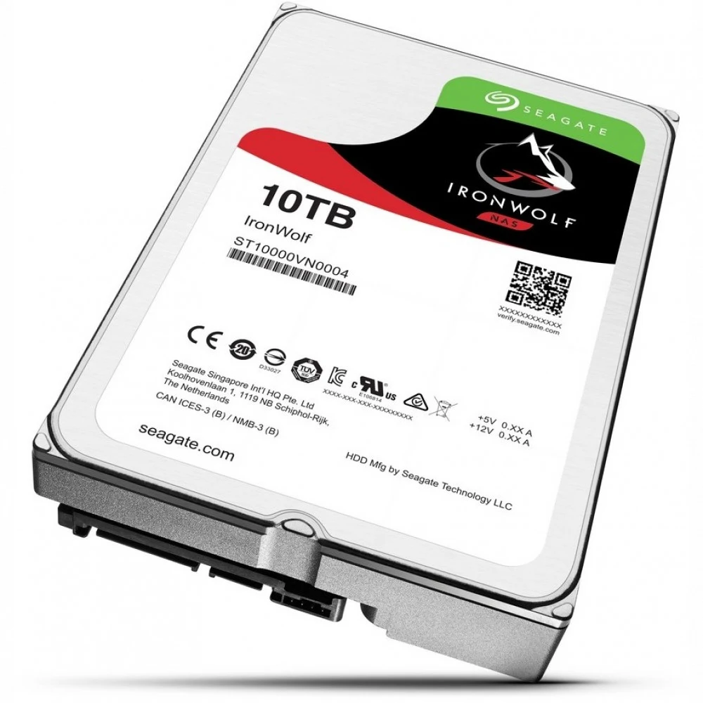 Жесткий диск HDD Seagate SATA3 10Tb IronWolf NAS 7200 256Mb 1 year warranty (replacement ST10000VN0004, ST10000VN0008)