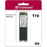Transcend SSD MTE115S, 1000GB, M.2(22x80mm), NVMe, PCIe 3.0 x4, 3D TLC, R/W 1700/1400MB/s, IOPs 250 000/170 000, TBW 400, DWPD 0.2, (5 лет) Твердотельный накопитель PCIe 115S Поднимите производитель
