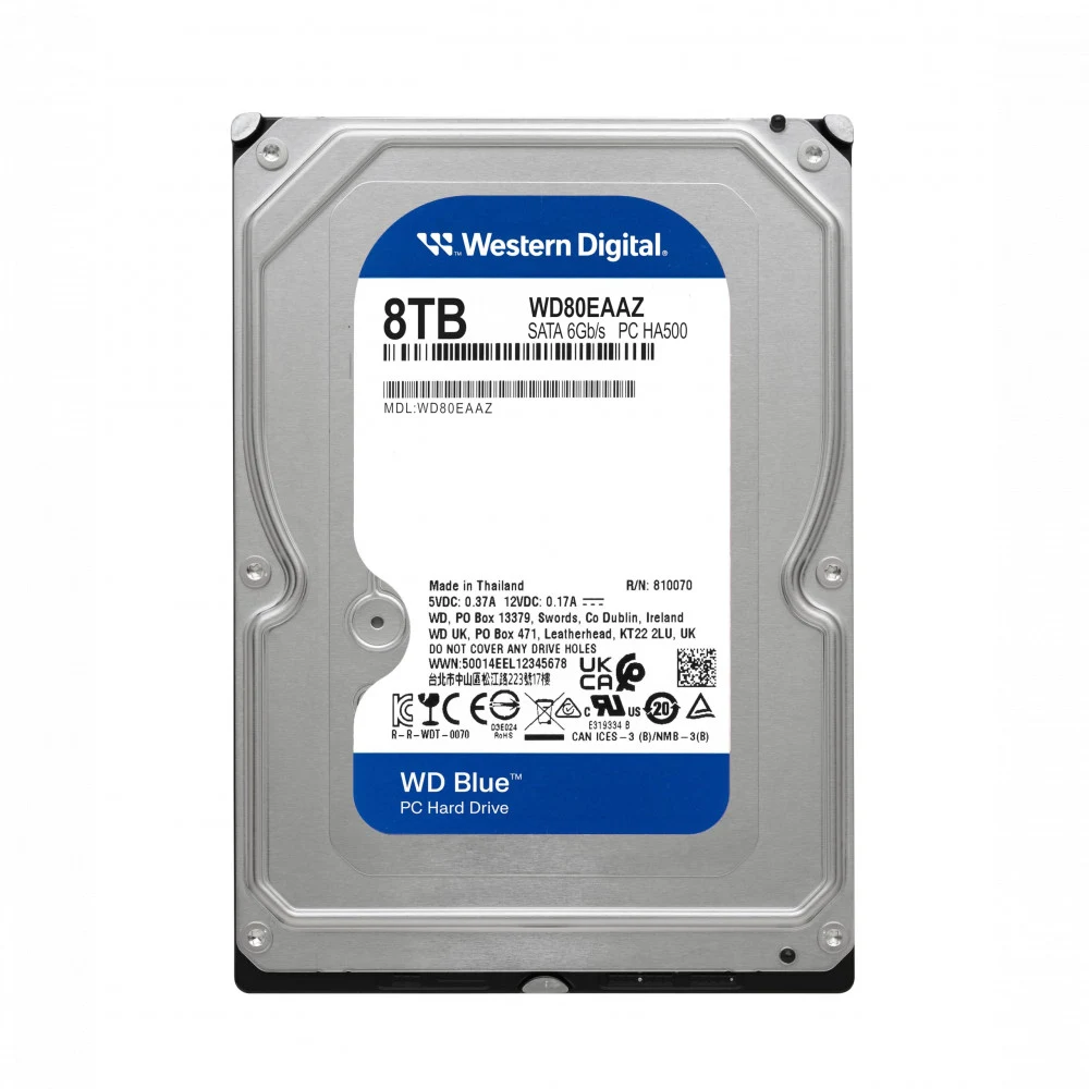 Жесткий диск Western Digital 3.5" 8TB WD Blue PC HDD WD80EAAZ SATA 6Gb/s - 5640 rpm