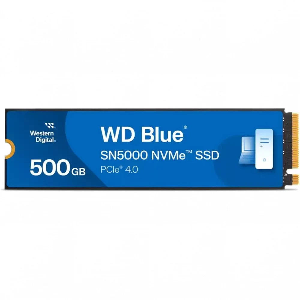 Твердотельный накопитель 500GB SSD WD BLUE SN5000 M.2 2280 NVMe 4.0 R5000MB/s W4000MB/s WDS500G4B0E
