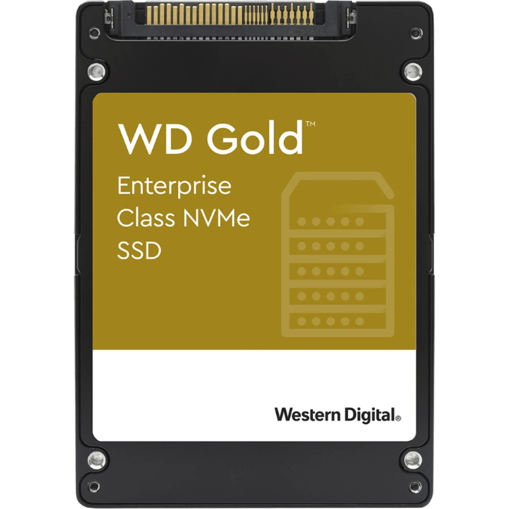 Накопитель твердотельный WD Твердотельный накопитель SSD WD Gold™ NVMe WDS384T1D0D 3840ГБ 2,5" U.2 PCIe Gen 3.1 x4 NVMe (96L BICS4 3D TLC) 0.8DWPD