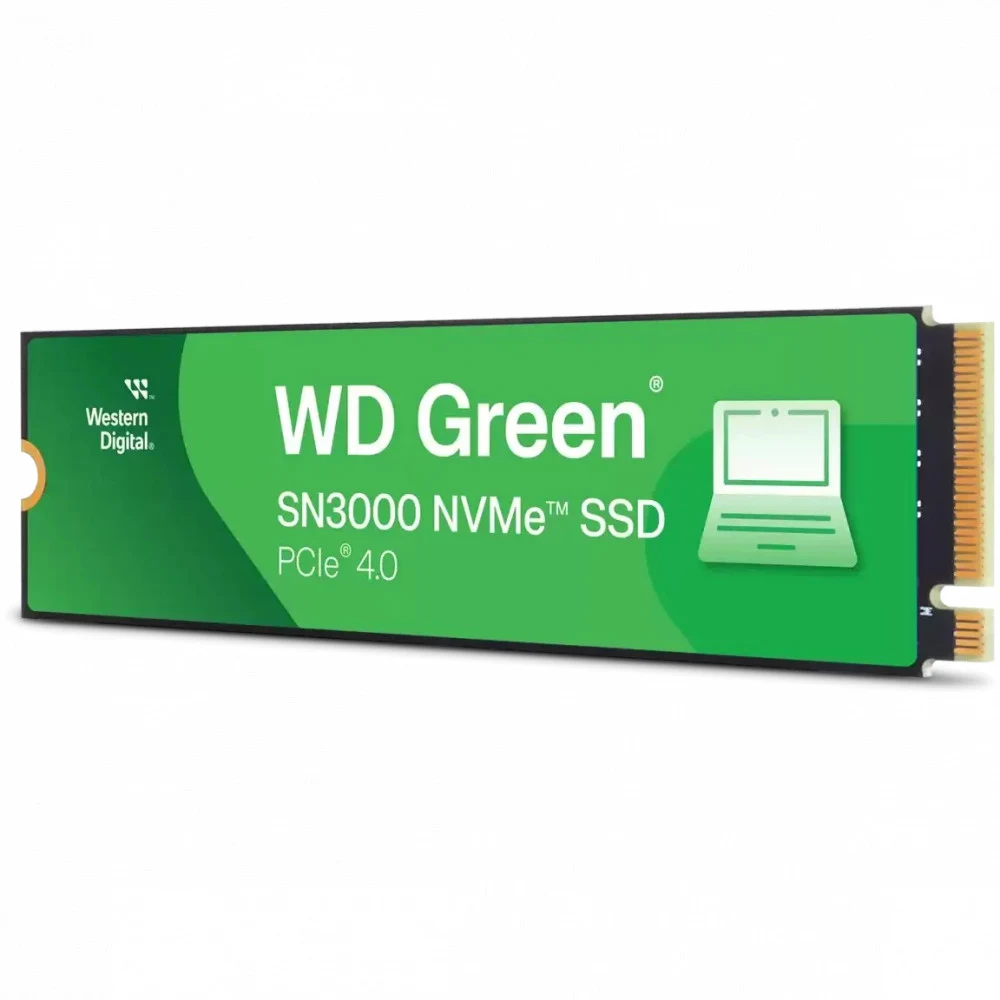 SSD POWERED BY SANDISK WD Green SN3000 2TB M.2 2280 S3-M PCIe Gen4 x4 NVMe, Read/Write: 5000/4200 MBps, TBW: 250
