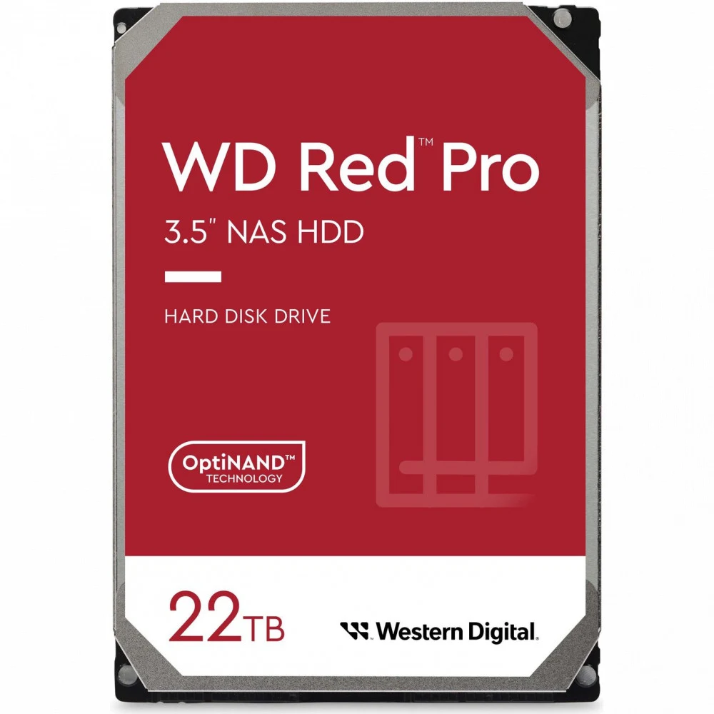 Жесткий диск/ HDD WD SATA3 22Tb Red Pro 7200 512Mb 1 year warranty (replacement WD201KFGX, ST22000NT001, ST20000NT001)