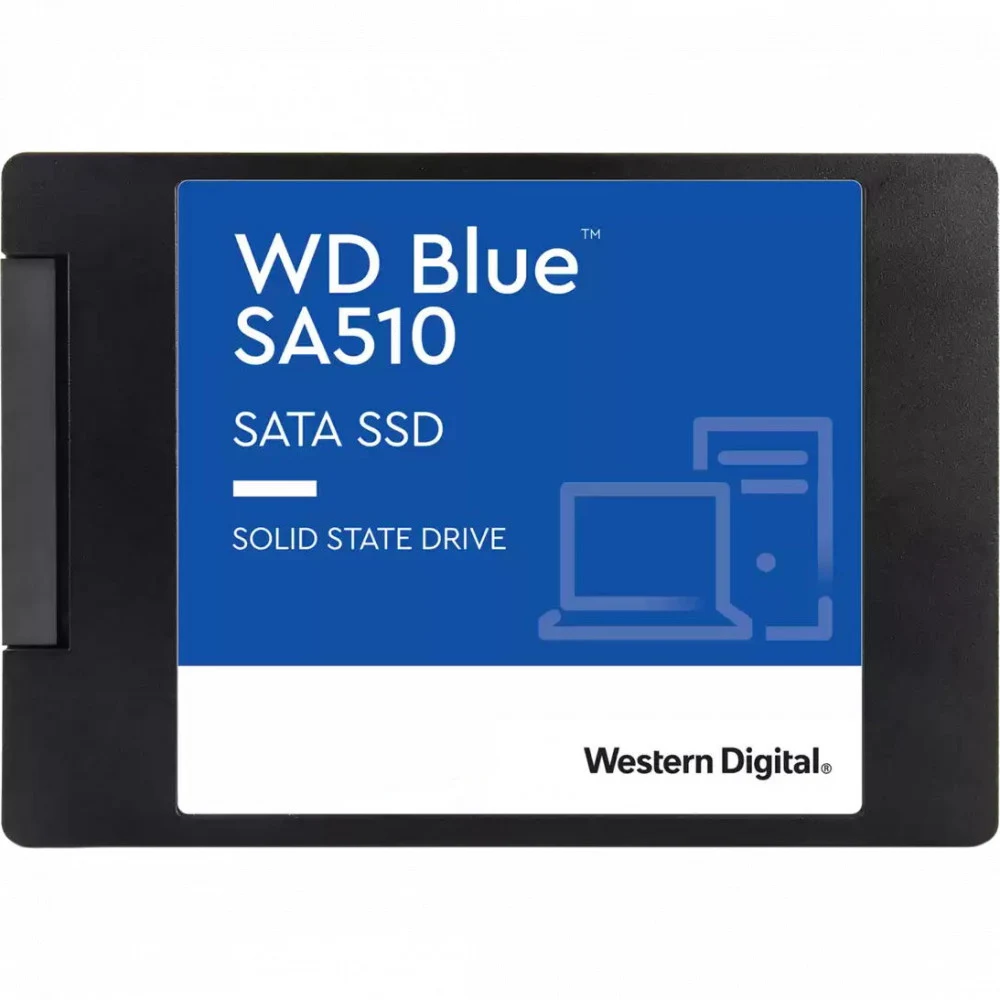 Твердотельный накопитель/ WD SSD Blue SA510, 500GB, 2.5" 7mm, SATA3, R/W 560/510MB/s, IOPs 90 000/82 000, TBW 200, DWPD 0.2 (12 мес.)