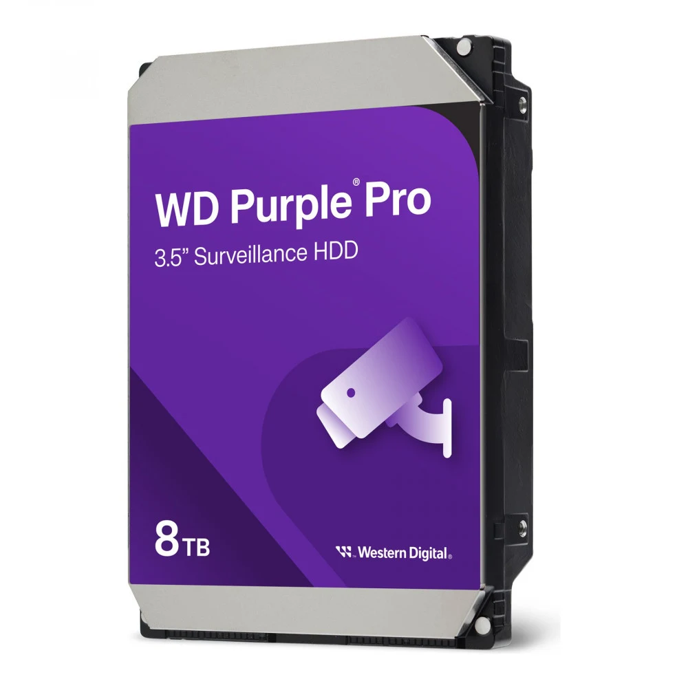 Жесткий диск Western Digital Purple Pro HDD 3.5" SATA 8Тb, 7200 rpm, 256MB buffer (DV&NVR + AI), WD8002PURP, 1 year
