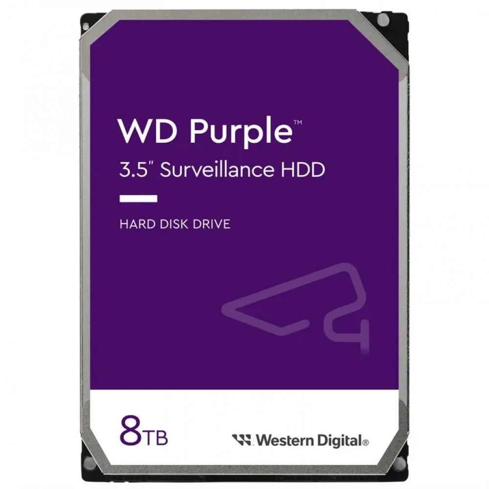 Жесткий диск Western Digital Purple HDD 3.5" SATA 8TB, 5640 rpm, 256MB buffer (DV&NVR), WD85PURZ, 1 year