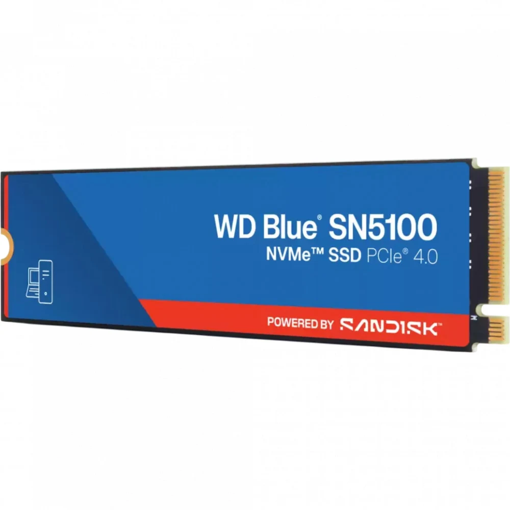 Твердотельный накопитель Western Digital Blue SN5100 SSD M2.2280 PCIe 4.0 2Tb, 7100MBs/6700MBs, TBW 900, WDS200T5B0E, 1 year