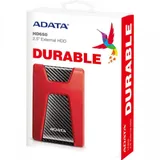 Внешний жёсткий диск, ADATA, HD650, AHD650-1TU31-CRD, 1TB, 2.5", USB 3.2, Красный