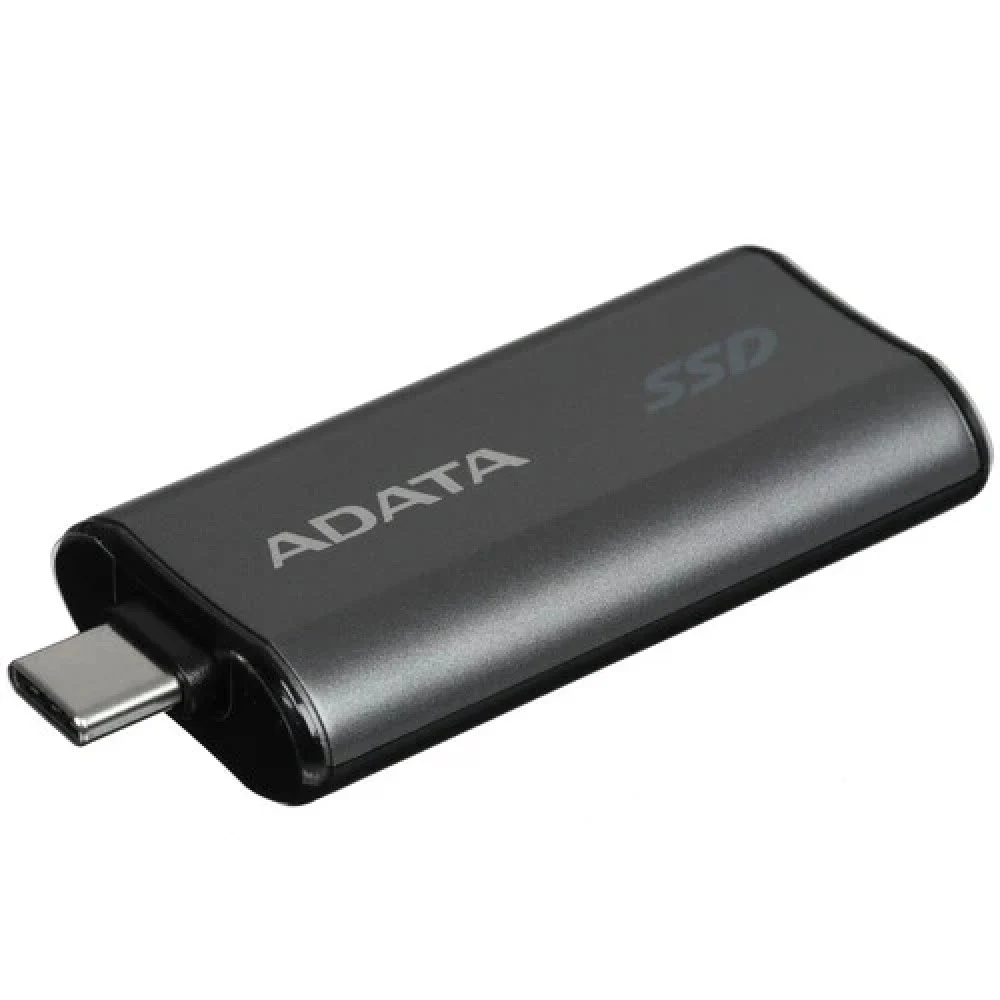 Твердотельный накопитель/ ADATA External SSD SC750, 1000GB, Type-C, USB 3.2 Gen2, R/W 1050/1000 MB/s, 53x28x12mm, Grey (5 лет)