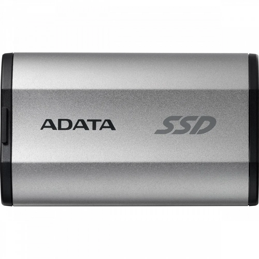 Твердотельный накопитель/ ADATA External SSD SD810, 1000GB, Type-C, USB 3.2 Gen2х2, up to R/W 2000/2000 MB/s, 72.7x44x12.2mm, Silver (5 лет)