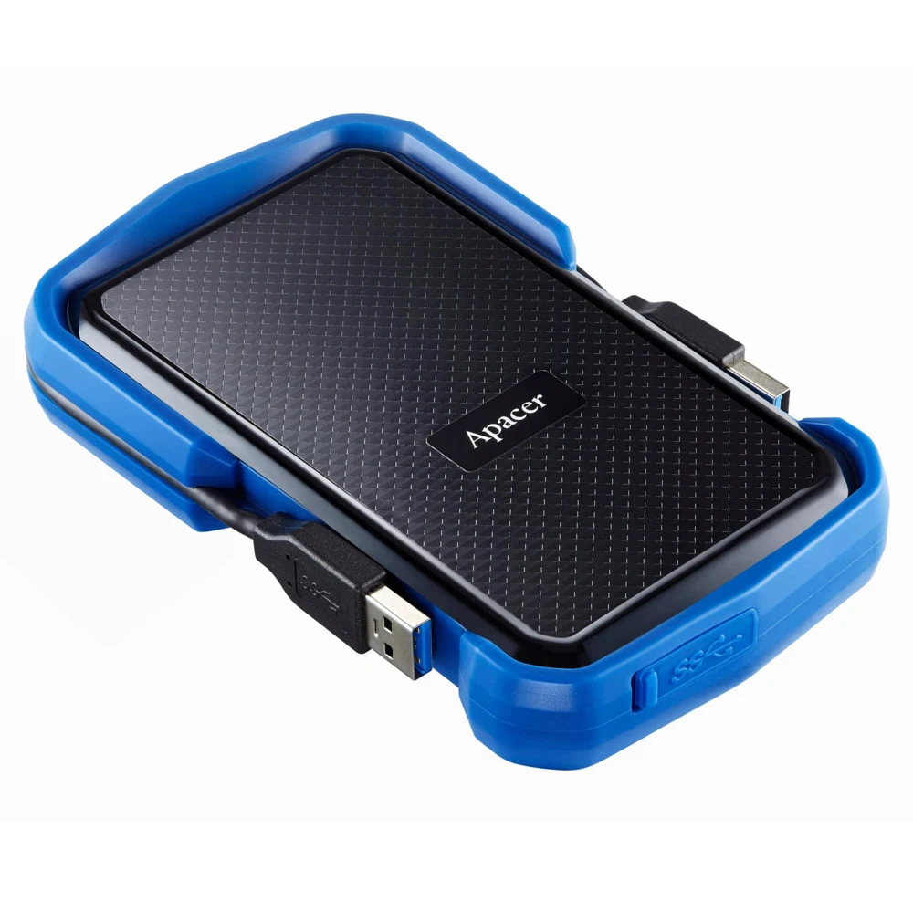 Жесткий диск внешний Apacer AC631AP1TBAC631U-1 1TB 2.5&quot USB 3.1, IP55, Win/Mac/Linux, Military Grade, Black/Blue, Retail {20} (915306)