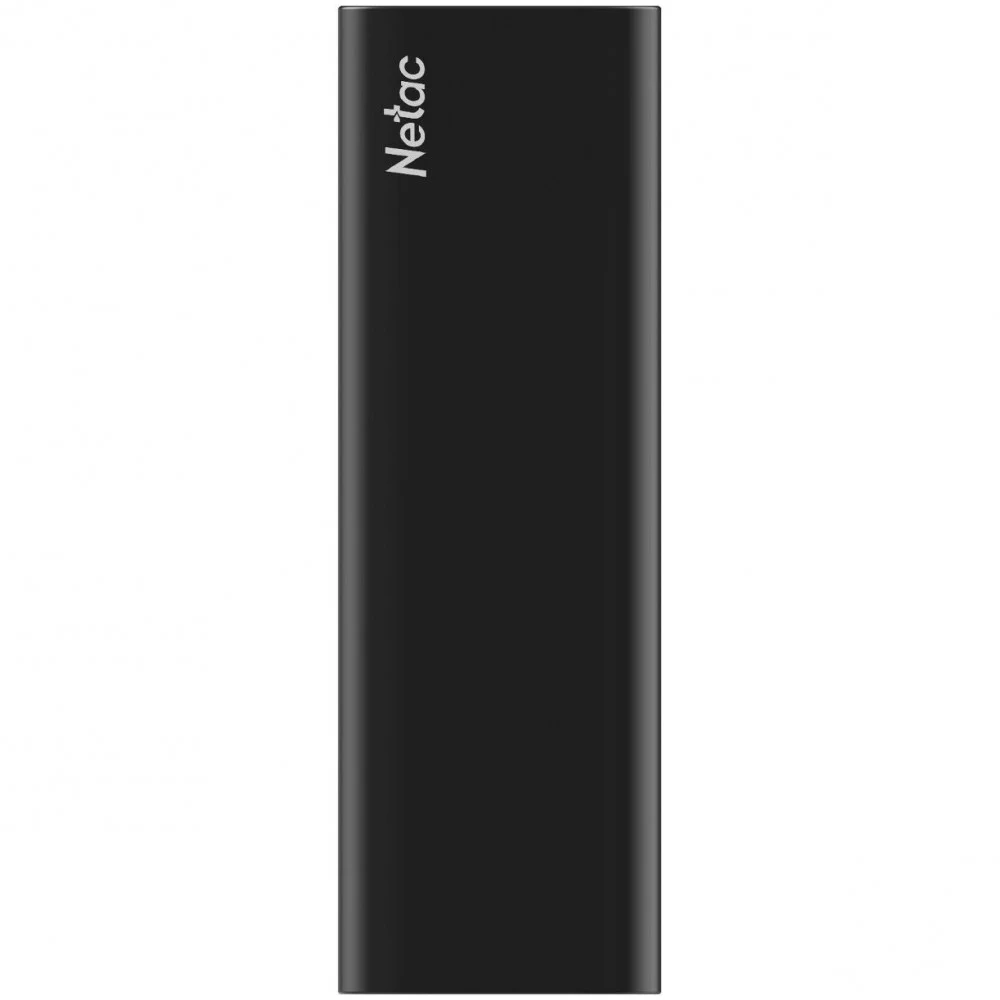 Внешний твердотельный накопитель Netac Z SLIM Black USB 3.2 Gen 2 Type-C External SSD 2TB, R/W up to 550MB/480MB/s,with USB-C to USB-A cable and USB-A to USB-C adapter