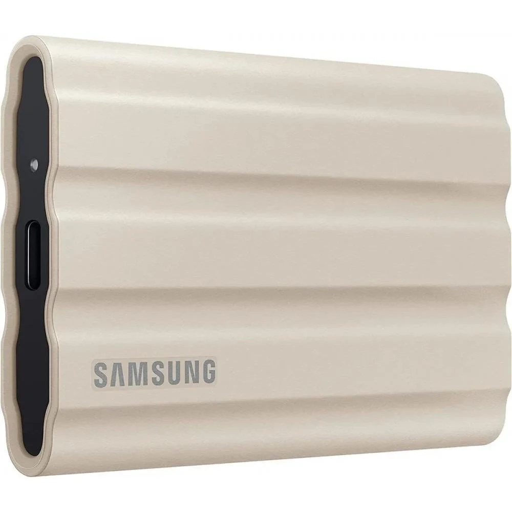 Внешние HDD и SSD/ Samsung External SSD T7 Shield, 1TB, Type C-to-C/A, USB 3.2 Gen2, R/W 1050/1000MB/s, IP65, 88x59x13mm, 98g, Beige