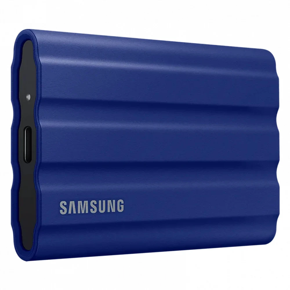 Внешние HDD и SSD/ Samsung External SSD T7 Shield, 1TB, Type C-to-C/A, USB 3.2 Gen2, R/W 1050/1000MB/s, IP65, 88x59x13mm, 98g, Blue (12 мес.)