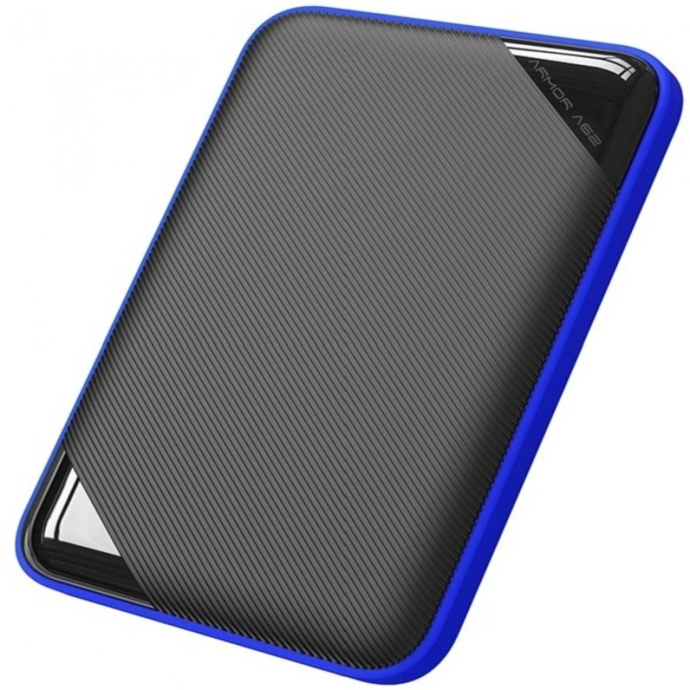 Внешний жесткий диск External HDD 2.5" 1.0Tb Silicon Power Armor A62 <SP010TBPHD62SS3B> сине-черный (USB3.1, прорезиненный, противоударный MIL-STD-810G, водонепроницаемый IPX4, держатель кабеля)