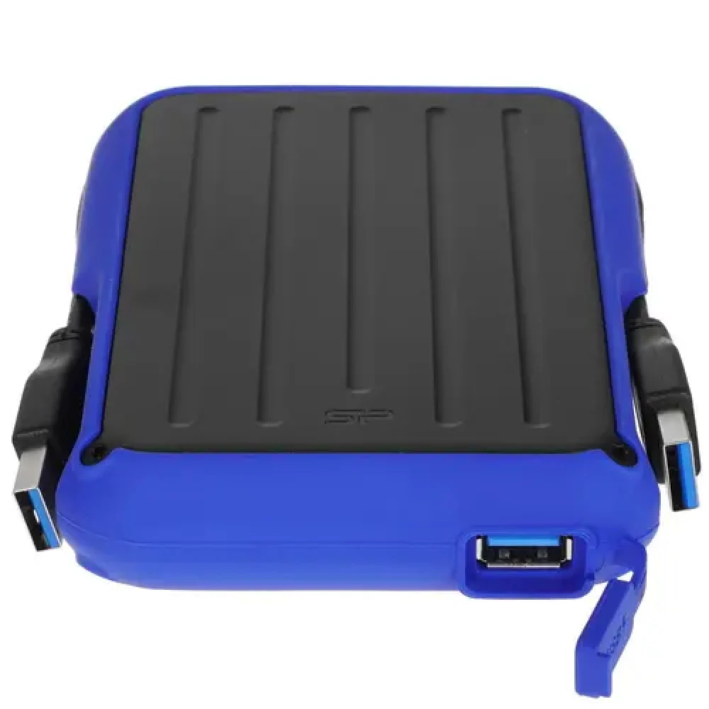 External HDD 2.5" 4.0Tb Silicon Power Armor A66 <SP040TBPHD66LS3B> черно-синий (USB3.2, прорезиненный, противоударный MIL-STD-810G, пыле-влагозащищенный IPX4)