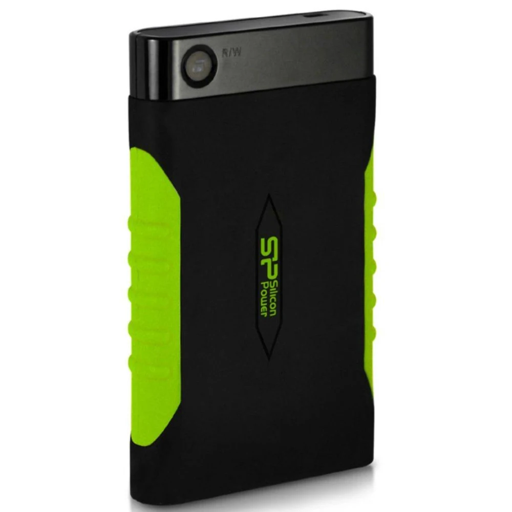 Жесткий диск Silicon Power USB 3.0 2Tb SP020TBPHDA15S3K A15 Armor 2.5\ черный/зеленый"