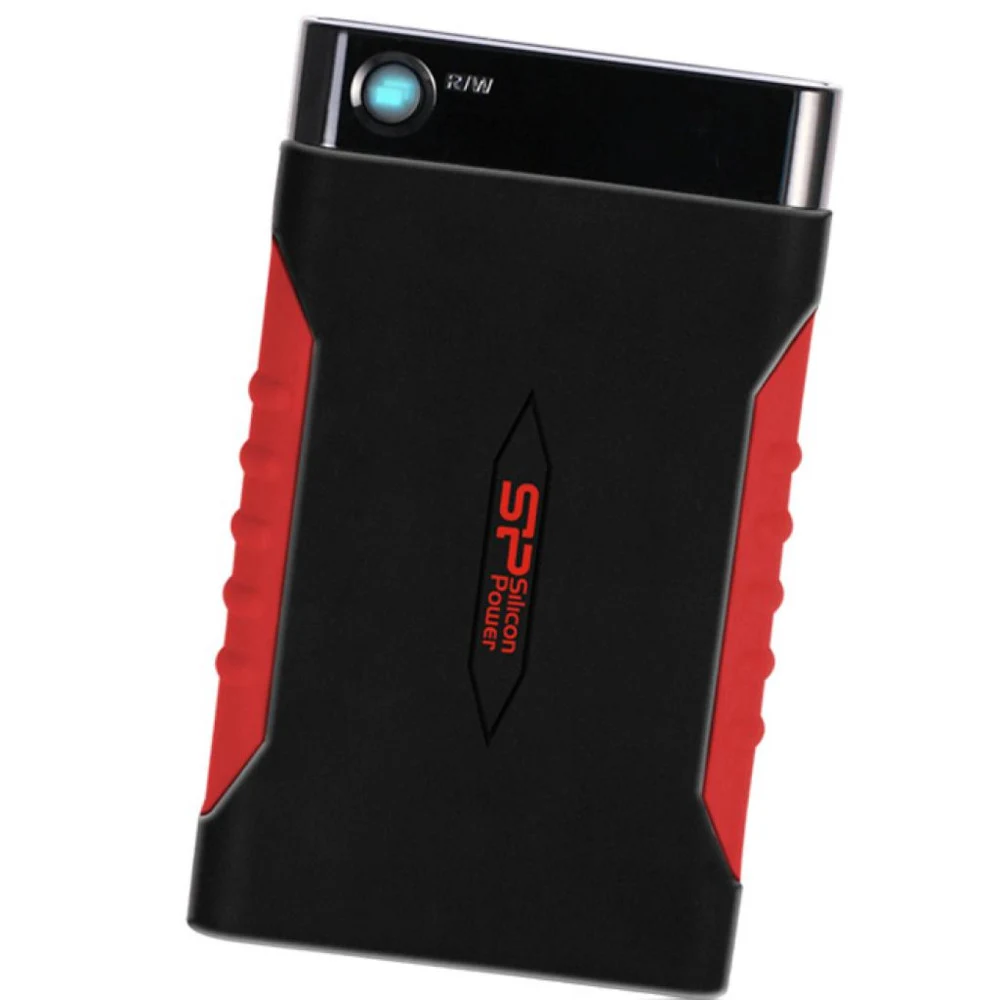 Silicon Power Armor - A15 2TB Portable HDD USB 3.2 Gen 1 Black & Red, Anti-shock, MIL-STD 810F Method 516.5 Procedure IV, LED light, Backup button , EAN: 4712702644081
