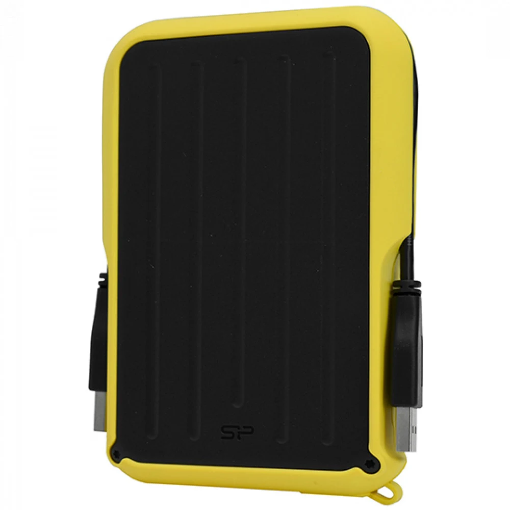 Внешний жесткий диск External HDD 2.5" 1.0Tb Silicon Power Armor A66 <SP010TBPHD66SS3Y> черно-жёлтый (USB3.2, прорезиненный, противоударный MIL-STD-810G, пыле-влагозащищенный IPX4)