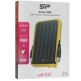 External HDD 2.5" 2.0Tb Silicon Power Armor A66 черно-жёлтый (USB3.2, прорезиненный, противоударный MIL-STD-810G, пыле-влагозащищенный IPX4)