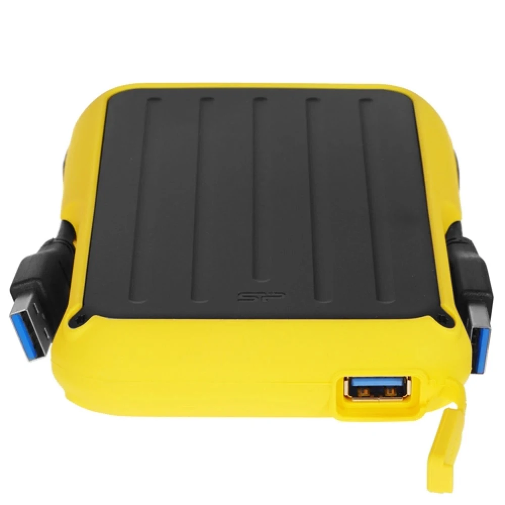 External HDD 2.5" 4.0Tb Silicon Power Armor A66 <SP040TBPHD66LS3Y> черно-жёлтый (USB3.2, прорезиненный, противоударный MIL-STD-810G, пыле-влагозащищенный IPX4)