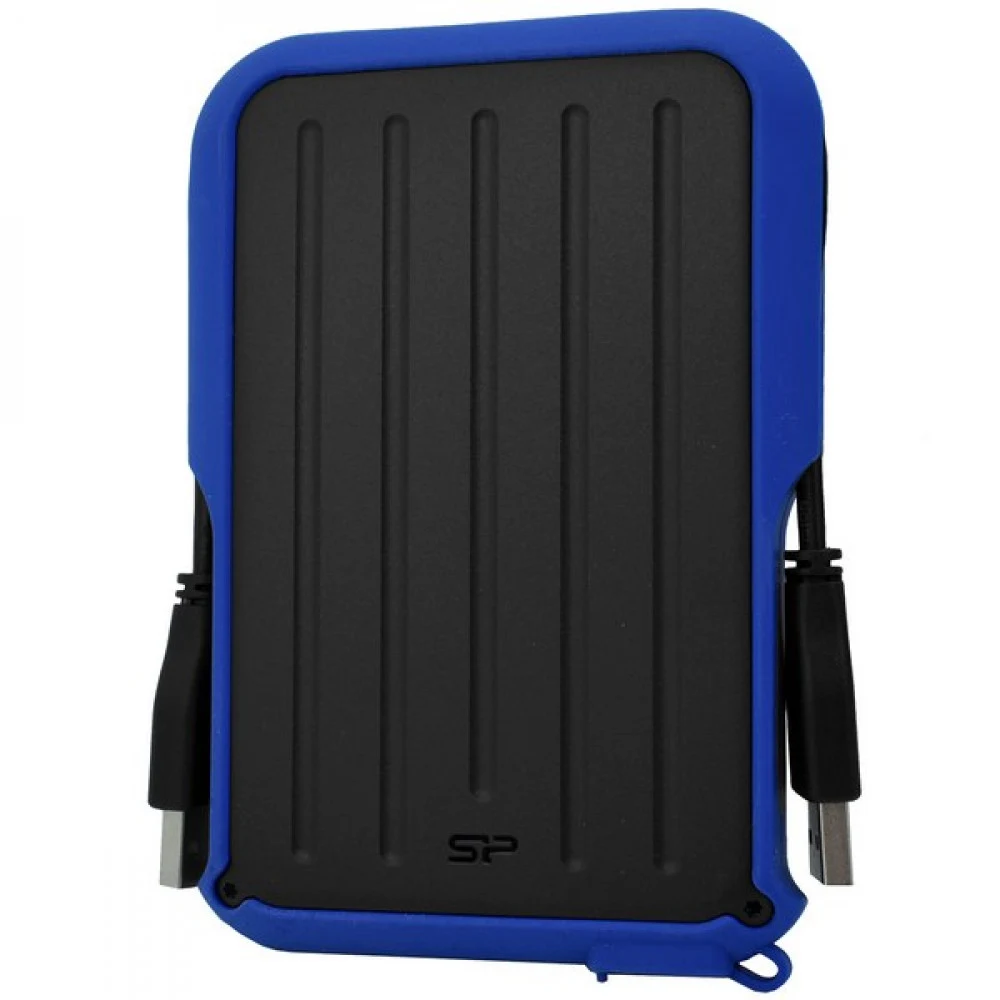 External HDD 2.5" 5.0Tb Silicon Power Armor A66 черно-синий (USB3.2, прорезиненный, противоударный MIL-STD-810G, пыле-влагозащищенный IPX4)