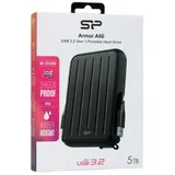 External HDD 2.5" 5.0Tb Silicon Power Armor A66 Черный (USB3.2, прорезиненный, противоударный MIL-STD-810G, пыле-влагозащищенный IPX4)