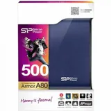 External HDD 2.5" 1.0Tb Silicon Power Armor A80 синий (USB3.0, противоударный MIL-STD-810F, водонепроницаемый IPX7, защита от влаги и давления, держатель кабеля)