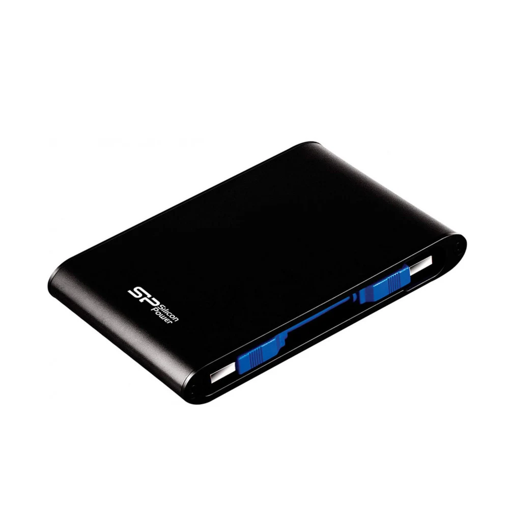 External HDD 2.5" 2.0Tb Silicon Power Armor A80 <SP020TBPHDA80S3K> черный (USB3.0, противоударный MIL-STD-810F, водонепроницаемый IPX7, защита от влаги и давления, держатель кабеля)