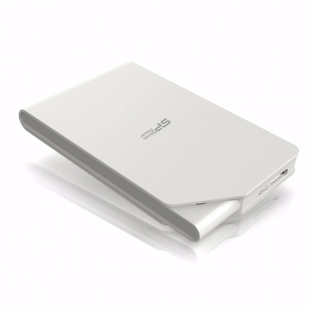 External HDD 2.5" 2.0Tb Silicon Power Stream S03 <SP020TBPHDS03S3W> белый (USB3.0, износостойкое покрытие корпуса)