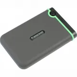 Внешний жесткий диск 1TB Transcend StoreJet 25M3S, 2.5", USB 3.0, резиновый противоударный, тонкий, Стальной Серый