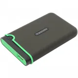 Внешний жесткий диск 1TB Transcend StoreJet 25M3S, 2.5", USB 3.0, резиновый противоударный, тонкий, Стальной Серый