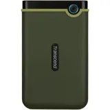 Внешний жесткий диск 1TB Transcend StoreJet 25M3G, 2.5", USB 3.1, резиновый противоударный, Милитари зеленый