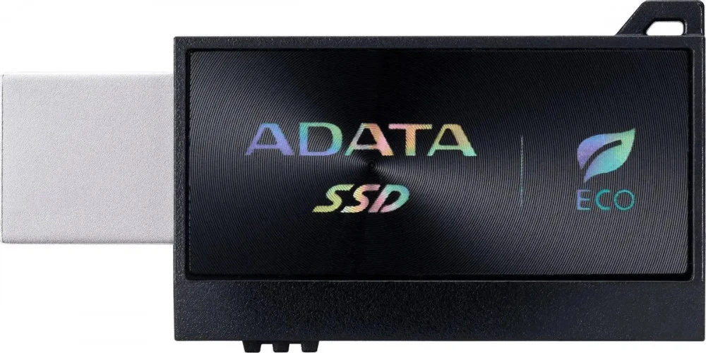 Твердотельный накопитель/ ADATA External SSD SC730, 512GB, Type-C, Type-A, USB 3.2 Gen2, R/W 600/600 MB/s, 36.8x23.8x9.7mm, Black (5 лет)