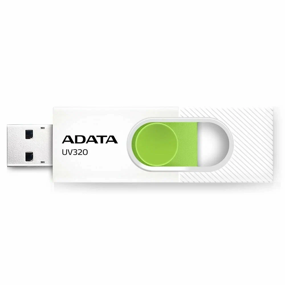 Флеш Диск A-DATA 512GB <AUV320-512G-RWHGN> UV320, USB 3.2, белый/зеленый
