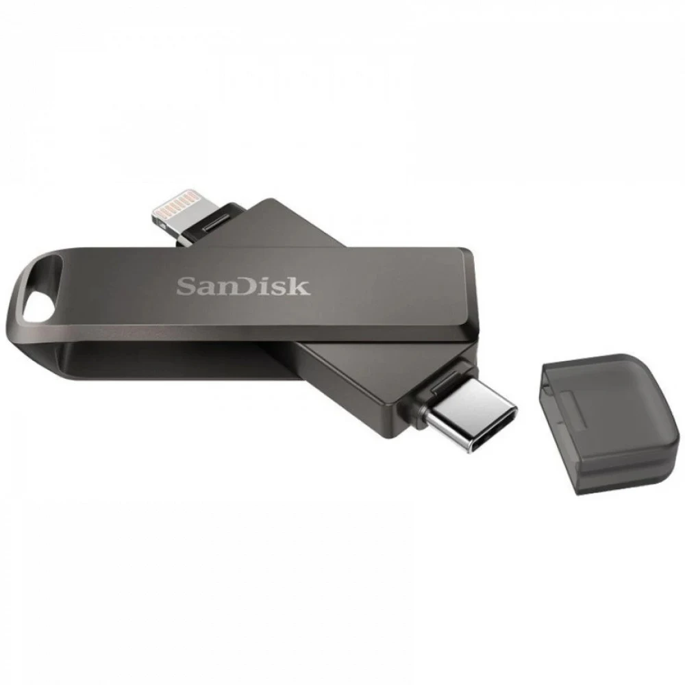 USB накопитель SanDisk iXpand Flash Drive Luxe 256GB - USB-C + Lightning - for iPhone, iPad, Mace USB Type-C devices including Android