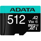 MemoryCard microSDXC 512GB, ADATA AUSDX512GUI3V30SA2-RA1, Class 10, + adapter SD