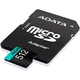 MemoryCard microSDXC 512GB, ADATA AUSDX512GUI3V30SA2-RA1, Class 10, + adapter SD