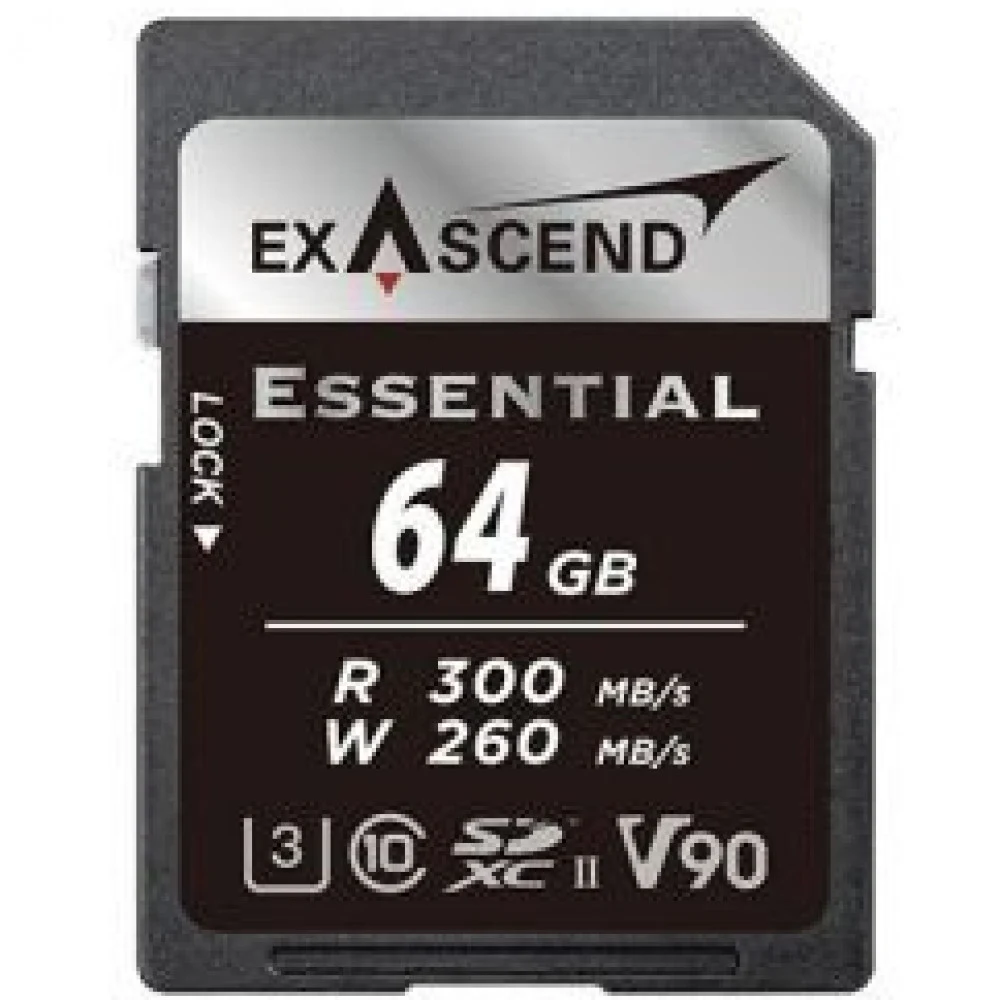 Карта памяти SD Exascend Catalyst, 64Gb, SDXC II, UHS-II (V90), R300/W280 EX64GSDU2